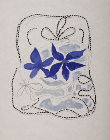 リトグラフ Braque - Les Deux Iris, 1963