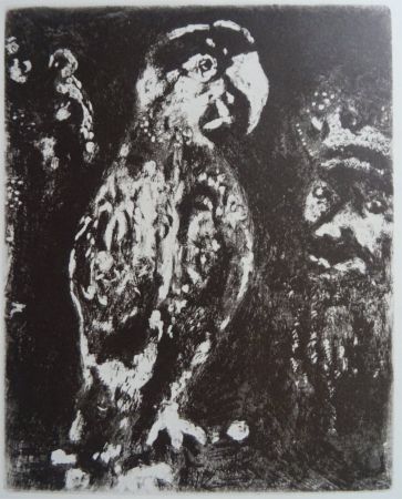 エッチング Chagall - Les deux Perroquets, le Roi et son fils