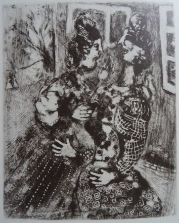 エッチング Chagall - Les femmes et le secret