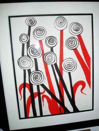 リトグラフ Calder - Les Fleurs