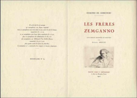 挿絵入り本 Brouet - Les frères Zemganno. Eaux-fortes dessinées et gravées par Auguste Brouet.