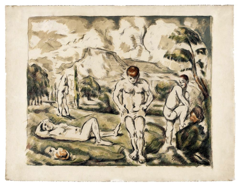 リトグラフ Cezanne - Les Grands Baigneurs