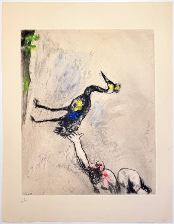 エッチング Chagall - Les Grenouilles qui demandent un Roi