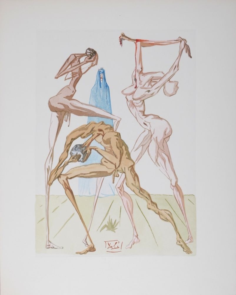 リトグラフ Dali - Les habitants de Prato