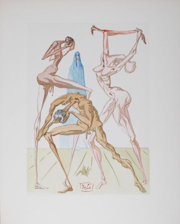 リトグラフ Dali - Les habitants de Prato