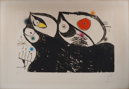 彫版 Miró - Les Hirondelles