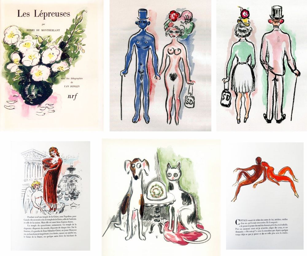 挿絵入り本 Van Dongen - LES LÉPREUSES. 25 lithographies originales en couleurs (1947)