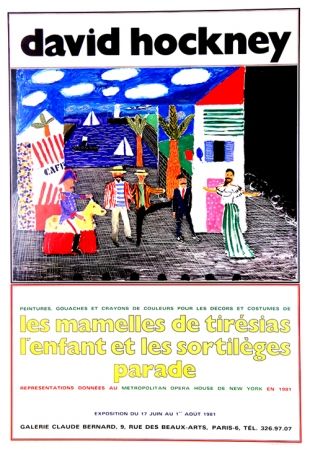 オフセット Hockney - Les Mamelles de Tirésias Galeri Claude Bernard