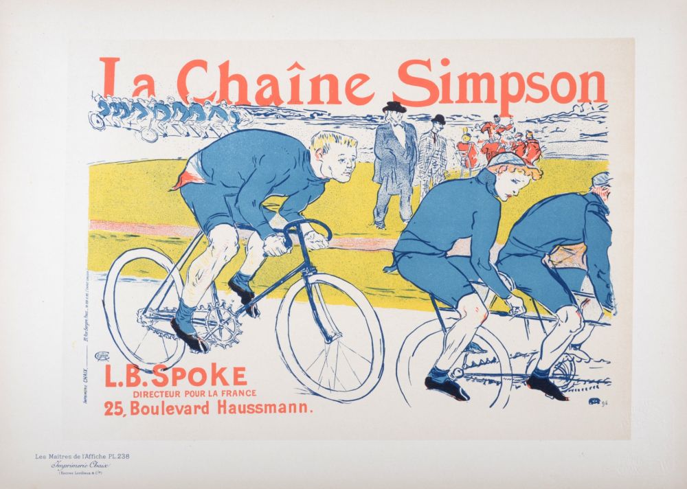 リトグラフ Toulouse-Lautrec - Les Maîtres de l' Affiche : La Chaîne Simpson, 1900