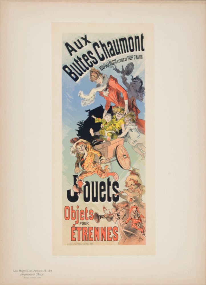 リトグラフ Cheret - Les Maîtres de l'Affiche : Aux Buttes Chaumont Jouets, 1898