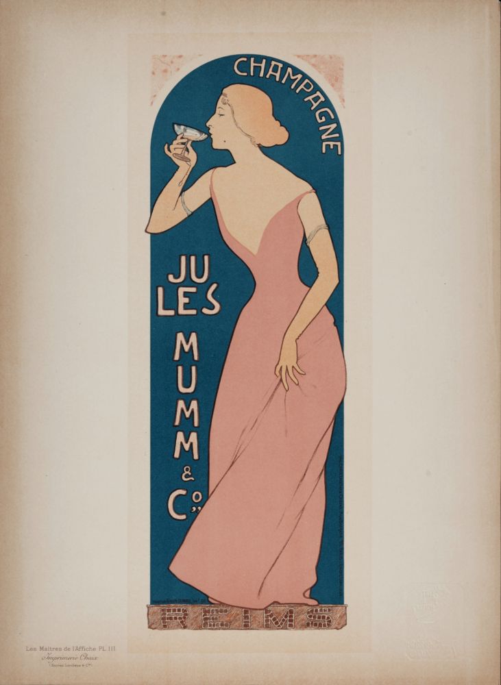 リトグラフ Realier-Dumas - Les Maîtres de l'Affiche : Champagne Jules MUMM & Co, 1897