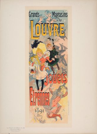 リトグラフ Cheret - Les Maîtres de l'Affiche : Grands Magasins du Louvre (1), 1891
