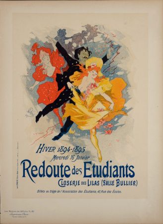 リトグラフ Cheret - Les Maîtres de l'Affiche : Redoute des Étudiants, 1897