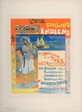 リトグラフ De Feure - Les Maîtres de l'Affiche : Thés Palais Indiens, 1895