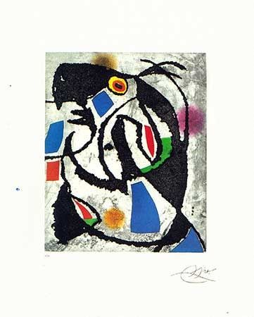 彫版 Miró - Les montagnards