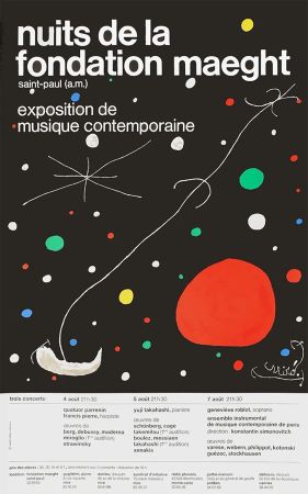リトグラフ Miró - LES NUITS DE LA FONDATION MAEGHT (1967).