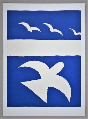 リトグラフ Braque (After) - Les oiseaux