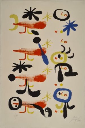 リトグラフ Miró - Les Oiseleurs I 