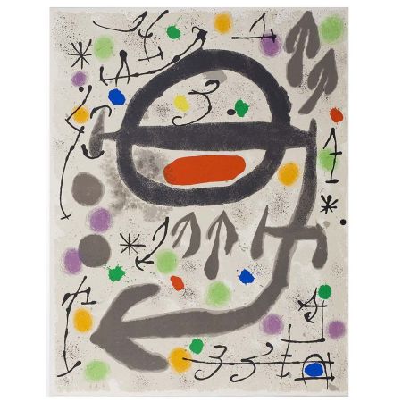 リトグラフ Miró - Les perseides: plate 2