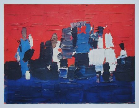リトグラフ De Stael - Les petits footballeurs