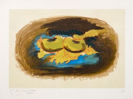 リトグラフ Braque - Les Pommes et Feuilles (Apples and Leaves), 1958