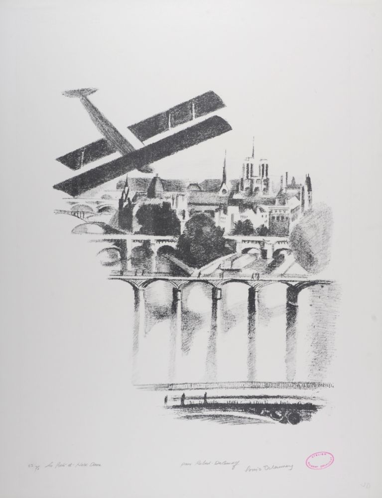 リトグラフ Delaunay - Les Ponts et Notre Dame, 1969