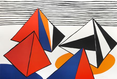 リトグラフ Calder - Les Pyramides Grandes