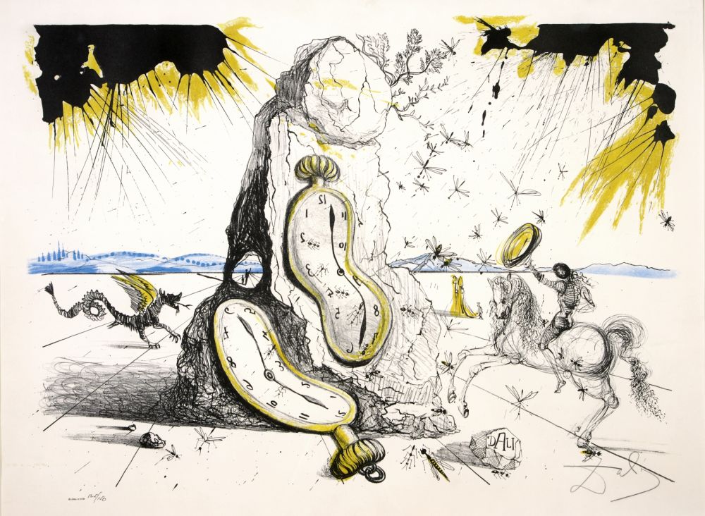 リトグラフ の リトグラフ Salvador Dali, les Rayons cosmiques ressuscitent les montres molles ～上 Amorosart