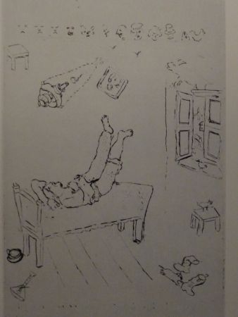 エッチング Chagall - Les sept Peches Capitaux: La Paresse 1