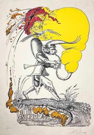 リトグラフ Dali - Les Songes Drôlatiques de Pantagruel, Planche XXII