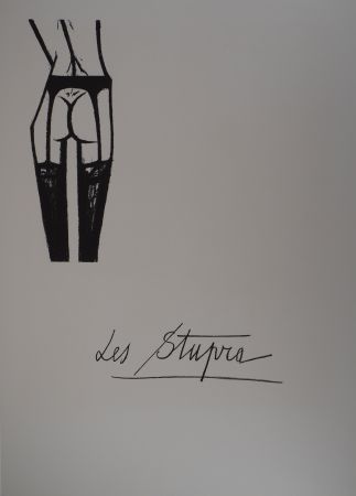 リトグラフ Buffet - Les Stupra, les jarretelles