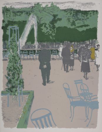 リトグラフ Brianchon - Les Tuileries, 1962