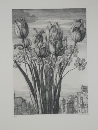 エッチング Desmazières - Les tulipes