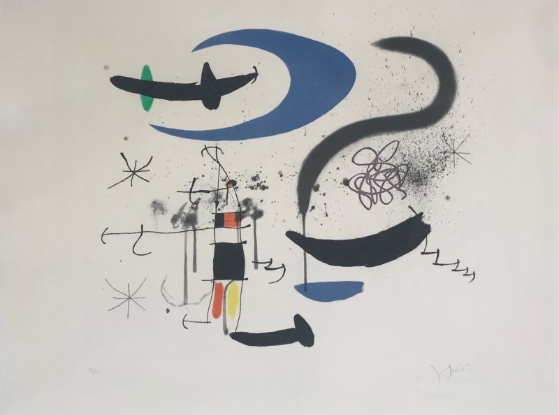 エッチングと　アクチアント Miró - L'escalier de la nuit 