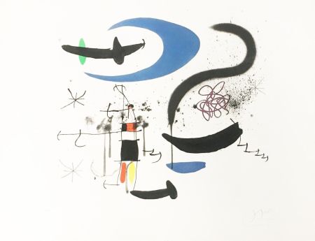 エッチングと　アクチアント Miró - L'escalier de la Nuit
