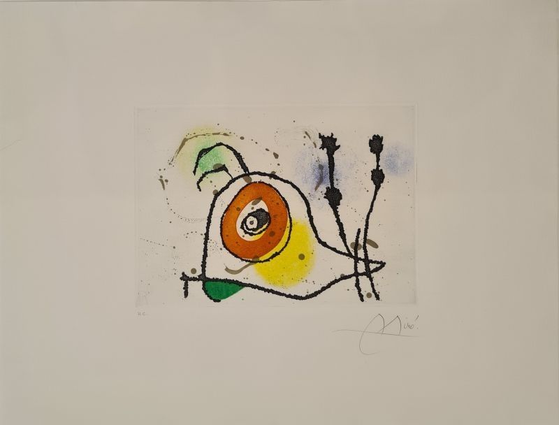エッチングと　アクチアント Miró - L'escargot enjoué 