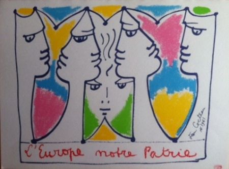 リトグラフ Cocteau - L'Europe