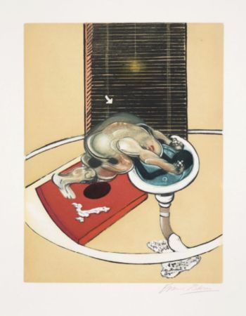 エッチングと　アクチアント Bacon - L’Homme au Lavabo Figure at a washbasin