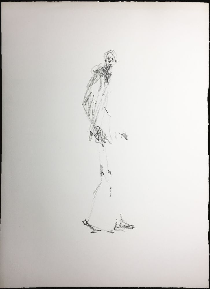 リトグラフ Giacometti - L'HOMME QUI MARCHE. Lithographie pour 