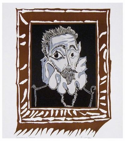 リトグラフ Picasso - L'Homme à la Fraise (Man with Ruff)