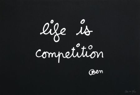 シルクスクリーン Vautier - Life is competition