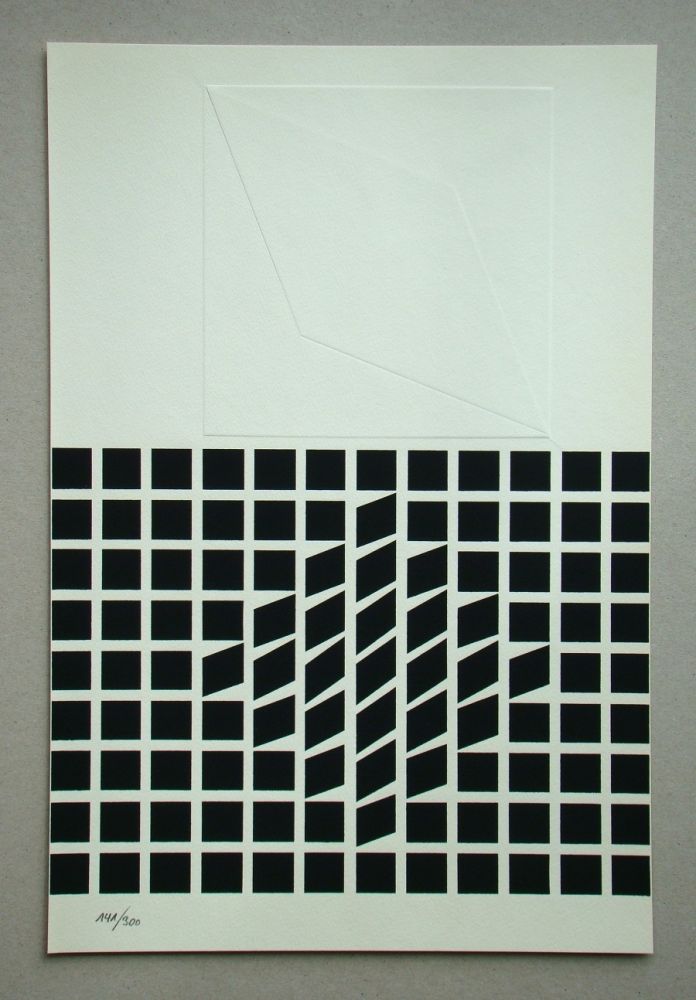 シルクスクリーン Vasarely - Likka-2 ( relief )