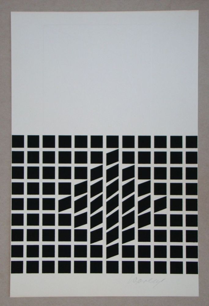 シルクスクリーン Vasarely - Likka-2 ( relief )