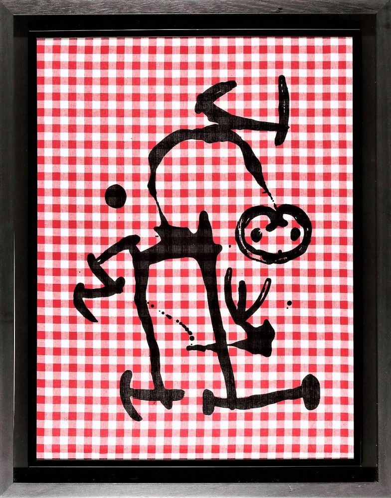 リトグラフ Miró - L'Illetre aux carreaux rouges