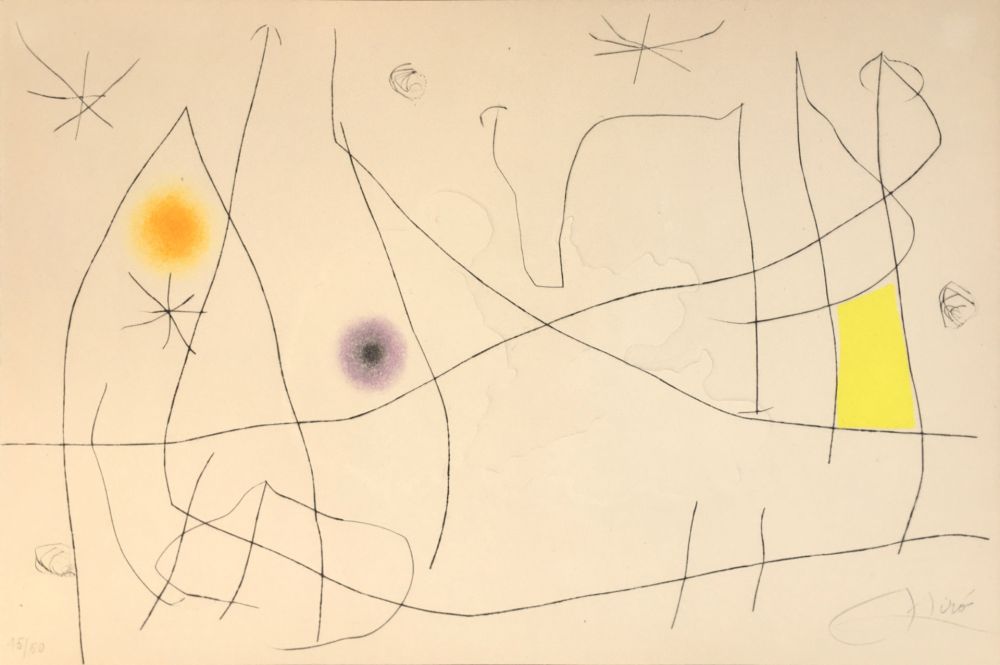 彫版 Miró - L'Issue dérobée, 1974 - Hand-signed & numbered