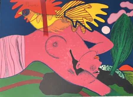 リトグラフ Corneille - Lithographie Extase de l'été, 1985