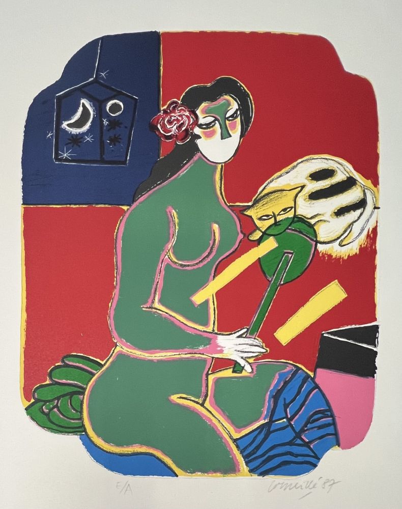 リトグラフ Corneille - Lithographie Mémoire du Japon, 1987