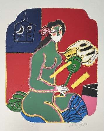 リトグラフ Corneille - Lithographie Mémoire du Japon, 1987