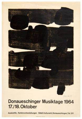リトグラフ Soulages - Lithographie n°12, 1964. Signée. 