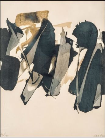 リトグラフ Soulages - Lithographie n°14 – 1964
